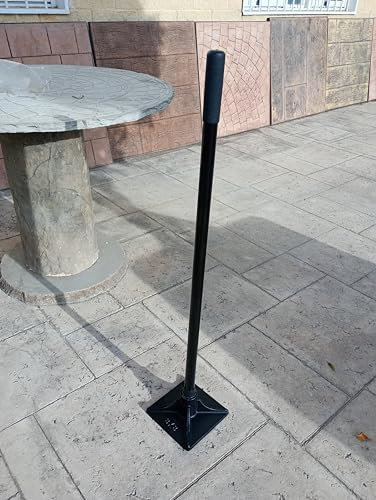 Pisón o Tamper/COMPACTADOR DE ACERO una sola pieza para Moldes Hormigón impreso estampado, apisonar 108x20x20cm 6,2 Kg