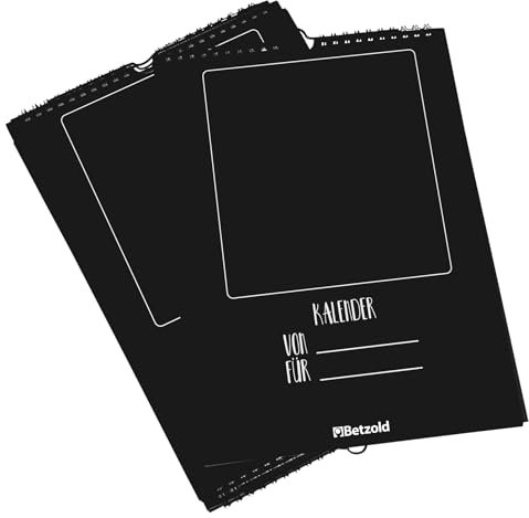Betzold - Bastel-Kalender Kinder - Kreativ-Kalender Blanko-Wandkalender immerwährend Dauerkalender ohne Jahr