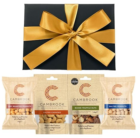 Luxury Nuts Snacks Hamper Gift | Baked Truffle Nuts, Salted Cashews & Dry Roasted Peanuts | Gourmet Food Hamper Gifts for Men and Women | Gifts for Him and Her by WALTNEYS