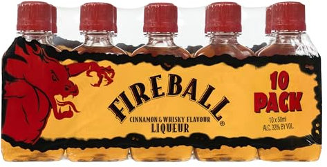 Fireball Likör Blended With Cinnamon und Whisky (10 x 0.05 l)