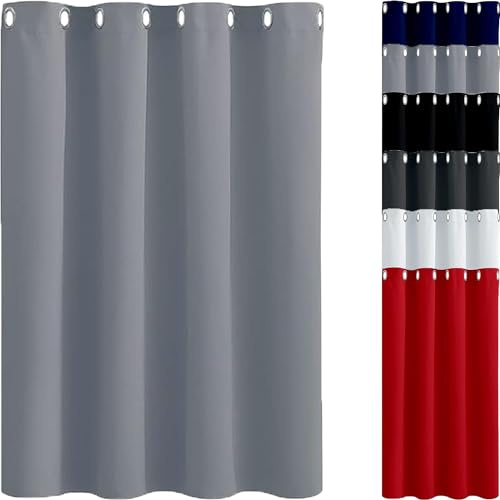 JIAHAO Thermovorhang Kälteschutz 240 x 90 cm Blickdicht Abdunkelnd Gardine Verdunkelung Effektive Raumverdunkelung für Fenster Wohnzimmer, Hellgrau