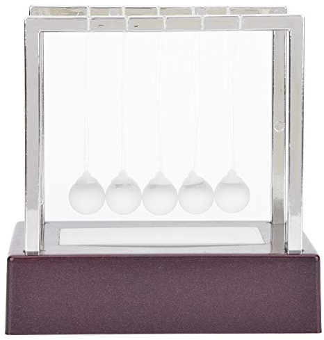 Luminous Newton's Cradle Balance, Colorful Cradle Balance Pendulum Ball Swinging Kinetic Balls Desk Physics Pendulum Learning Toys Ornaments for Home Office Decoration (small)