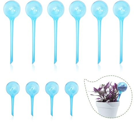 Bamworld Bolas de Riego Automático 10Pcs para Macetas Interior y Exterior con Dispensador de Agua, Riego Plantas Vacaciones Home Garden Bolas Autorriego