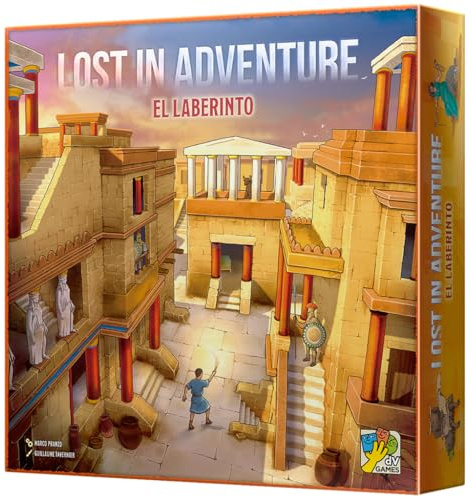 dV Giochi Lost in Adventure: Das Labyrinth, Brettspiel, ab 10 Jahren, 1 bis 6 Spieler, 90 Minuten pro Spiel, Spanisch