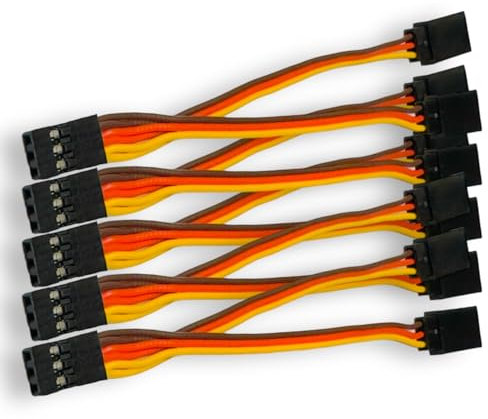 VUNIVERSUM 10 Stück Premium Servo Y Verlängerungskabel V Kabel Y-Kabel Verlängerung für JR Futaba Robbe Graupner Hitec 10cm 26AWG RC Modellbau Drohne Copter