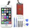 LCD Touchscreen für Apple iPhone 5S / iPhone SE 4.0, LCD-Display am Gehäuse für iPhone 5S Weiß +Komplettes Werkzeug