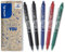 PILOT FriXion Clicker 0.7 – 5 Stück – Farben 2x Schwarz, je 1x Blau/Rot/Grün – Radierbarer, nachfüllbarer Gel-Tintenroller mit Druckmechanik und thermosensitiver Tinte, mittlere Spitze