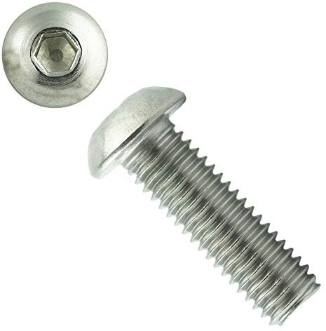 Eisenwaren2000 | M8 x 16 mm Linsenkopfschrauben mit Innensechskant (50 Stück) - ISO 7380 Linsenkopf Schrauben mit Flachkopf - Gewindeschrauben - Edelstahl A2 V2A - rostfrei