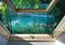 Forwall Fototapete Fenster 3D Effekt Aussicht Wandilussion Optik Wohnzimmer Schlafzimmer Vlies Tapete Wandtapete UV-Beständig Montagefertig (10410, VEXXXL (416x254 cm) 4 Bahnen)