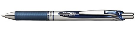 Pentel BL77 Gel-Tintenroller EnerGel mit Druckmechanik, 3 Stück, 0,7mm (schwarzblau)