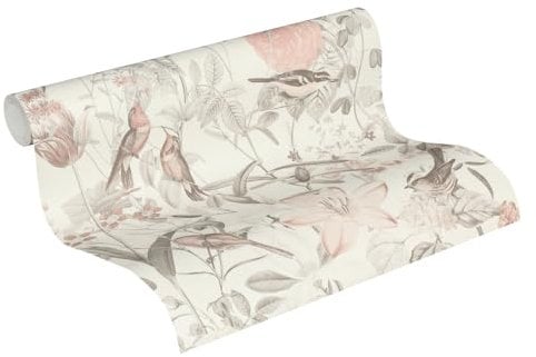 A.S. Création papier peint intissé Exotic Life papier peint fleuri 10,05 m x 0,53 m gris rose 372762 37276-2