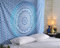 RAJRANG BRINGING RAJASTHAN TO YOU Große Postergröße Wanddekoration Ombre Mandala Türbehang Wandteppiche für Männer Frauen Elegante Boho Zimmer Schlafsaal Dekoration Blau 127 x 152 cm