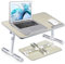 Homesbrand Adjustable Portable Laptop Table, Height and Angle Adjustable Laptop Bed Tray for Working Reading Writing, Foldable Standing Desk for Sofa,Terrace, Balcony, Garden and Beach（Natural - L）