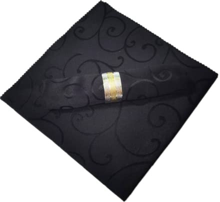 i-Sure Quadratische Servietten, aus hochwertigem Polyester, Schwarz, 4 Stück