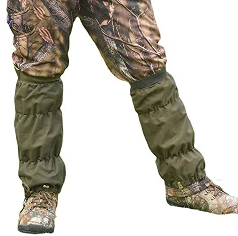 LZQpearl Schlangen Gamaschen, Männer Frauen Wasserfeste Wander Beinschützer, Schlangenbissschutz Für Unterschenkel, Reißfeste Schneestiefel Gamaschen Aus 600D Oxford (Green)