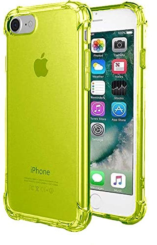 Hülle passend für Smartphonica iPhone 6/6s transparent Silikon Hülle - Neon Gelb/Back Cover