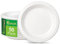 GREENESAGE Platos desechables, 50 unidades, platos de papel, 15 cm, color blanco, redondos, desechables, pequeños platos para fiestas, caña de azúcar, desechables, platos desechables