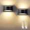 Tyreses 2er Wandleuchte Innen/Wandlampe mit Austauschbarer G9 LED Lampe, Warmweiß 3000K, IP65 Wasserdichte Wandleuchte, Schwarz Zeitgenössischer Stil für Badezimmer Wohnzimmer Schlafzimmer Flur