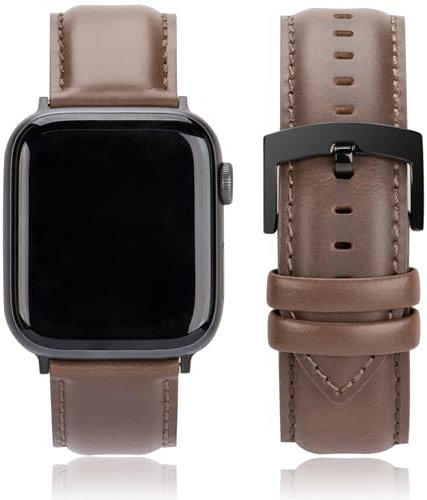 CORROPELLE Leder Uhrenarmbänder Kompatibel mit Apple Watch Armband 49mm 46mm 45mm 44mm 42mm Herren Damen, Eleganten Echte Leder Uhrenarmband Ersatz für iWatch 10 9 8 7 6 5 4 3 2 1 Ultra2 1 SE2 1