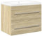 vidaXL Badmöbel Set 2-TLG., Waschbeckenunterschrank mit Stauraum, Waschbecken für Badezimmer, Badschrank Badezimmermöbel, Sonoma-Eiche Holzwerkstoff