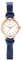 BUREI Mini Uhr Damen Analog Quarz Demenuhr Elegante Armbanduhr Damen mit Lederarmband fur Frauen(Blau)