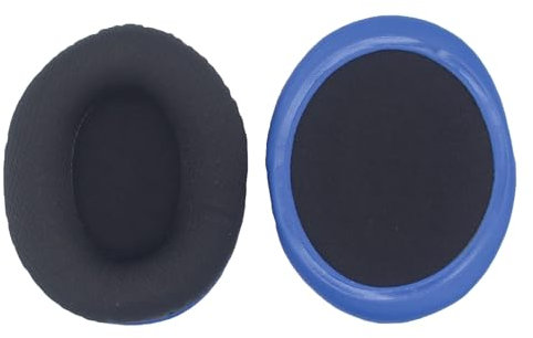 Ear Foam Earpad Sponge Cushion Headband Beam for HYPERX Cloud Stinger Wireless Console Gaming Headphones Replacement Ear Pads (black mesh with blue background)