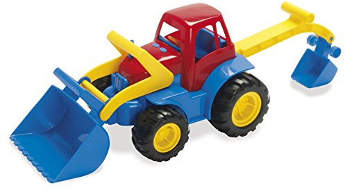 Dantoy Tractor with Front Loader and Rubber Wheels, Made in Denmark