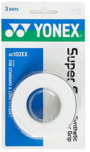 Yonex Super GRAP Schlägergriffband (Weiß, 3er-Pack)