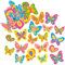 Baker Ross EF805 Schmetterling Moosgummi Sticker - 105 Stück, Schaumstoff Aufkleber für Kinder zum Basteln, Bastelmaterial für Schultüten, Sortiert