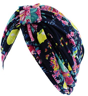 Zac's Alter Ego Vintage Floral Print Turban - Ideal For Hair Loss or Fashion