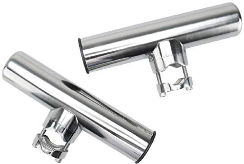 FreeTec 2Stk.Edelstahl Rutenhalter Angelrutenhalter für Rails 22mm bis 25mm für Boot