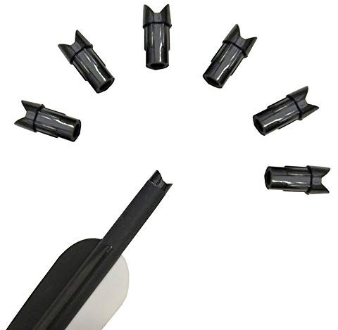 ZZYB 50pcs Kunststoff Pfeilnocke für Armbrustbolzen Moon Pfeil Nocken Jagdpfeil Tails Bogenschießen Moon Nock Ends für ID 7.6 mm Armbrust Pfeilschaft (Schwarz)