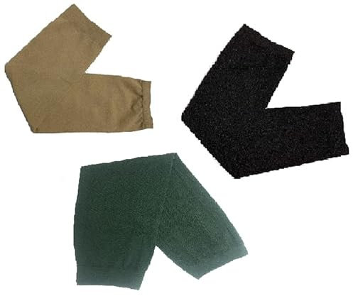 Shoes Lane Pack of 3 MUSLIM ISLAMIC SLEEVES GLOVES ARM COVER STRETCHY FABRIC ABAYA SLEEVES (Black-Nude-Bottle Green)
