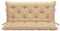Keketa Auflage für Hollywoodschaukel Gartenschaukel Bankkissen Bankauflage |Sitzkissen Rückenkissen| Auflage mit Rückenteil für Bank Gartenschaukelkissen Beige 120 cm Stoff