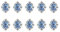 Crapyt 10 Stück Strass-Knöpfe, Kristallknöpfe, Diamantknöpfe für Broschen, Kleider und Hochzeiten, 3,2 x 2,5 x 0,5 cm, Blau, WANQ1457