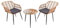 riess-ambiente.de Outdoor Bistro Balkon-Set Paris braun Polyrattan Sitzgruppe inkl. Tisch und Kissen