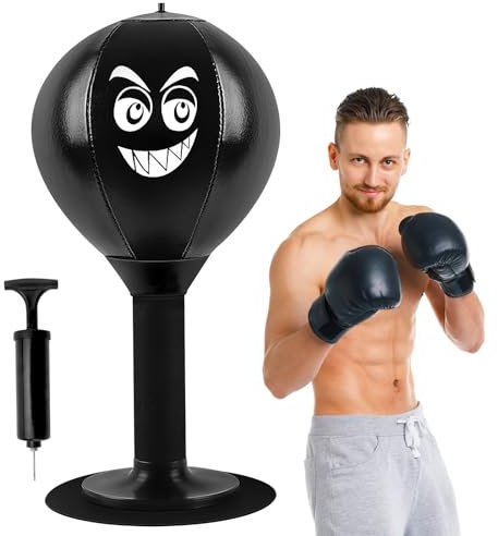 Büro Punchingball, Sandsack Boxsäcke Desktop Punching Bag Fun Punch Rage Bag Mini Tischiboxsack Mit Tischklemme Tisch Boxsack Punching Ball Set Boxbirne Tisch-Boxsack Mini-Boxball