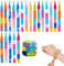 Wekuw Popit Armband Set, 20 Stück Pop Armband It Silikon Anti Stress Armband Kinder Regenbogen Plopper Spielzeug Pop Bubble Fidget Armband Spielzeug für Kinder/Erwachsene