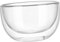 Genérico Bowl De Cristal Transparente para Postres y Helados Cuenco Doble Capa De Borosilicato para Frutas y Ensaladas Resistente Al Calor De Limpiar