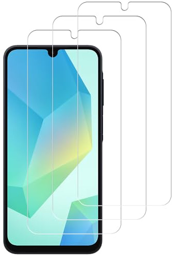 Verre Trempé pour Samsung Galaxy A16 5G/4G, Haut Définition Protection écran, 3 Pièces Vitre Protection de Anti Rayures, Sensible au Toucher, Anti-Empreintess
