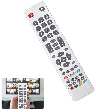 Compatible with Sharp TV Remote Control,Compatible with Sharp Aquos TV Remote Control with F-Play Netflix Buttons,Universal for SharpAquos Smart TV All Models(No Setup Required)