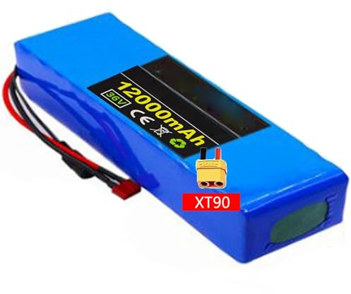Elektrofahrrad Batterie 36V 12Ah Elektroroller Akku Pack Mit 42V 2A Ladegerät E-Bike Akku Für 500W 250W 150W 100W Elektro Fahrrad Roller Motor Eingebauter BMS-Schutz XT90 Plug,36V 12Ah