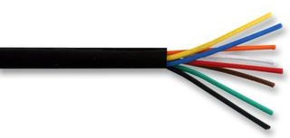 Aptii Alarm Cable Black 8 Core Burglar Security System Wire Per 5 metres 5m