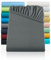 SHC by BaSaTex Jersey Spannbettlaken Bettlaken | Spannbetttuch Spannleintuch für Standardmatratzen aus 100% Baumwolle | 140x200-160x200 Farbe Anthrazit - Grau