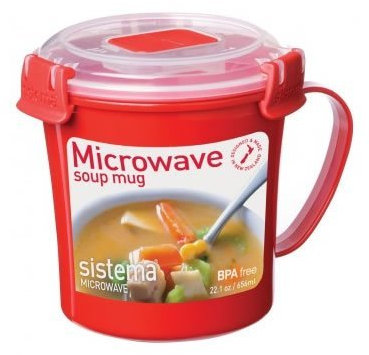 Sistema Klip It Mikrowellen-Tasse, 656 ml, verschiedene Farben (rot)