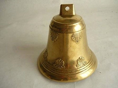 Glocke zum Aufhängen aus Messing glänzend Durchmesser 11,5 cm