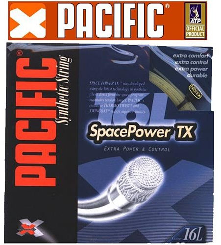 pacific Tennissaite Space Power TX - 12.20m-Garnitur, natur, 1.28mm/16L, PC-2130.00.00