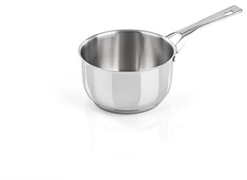 Barazzoni, My Pot, Casseruola 1 manico ø16cm, Acciaio Inox 18/10, Capacità 1,5lt, Triplo fondo adatto anche per Induzione, Made in Italy
