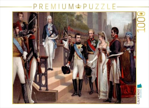 CALVENDO Puzzle Königin Luise und Napoleon 1807 in Tilsit | 1000 Teile Lege-Größe 64 x 48 cm Foto-Puzzle für glückliche Stunden