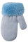 Unbekannt Baby Handschuhe Babyhandschuhe Winter Fäustlinge für Jungen 14 cm mit Schnur hellblau
